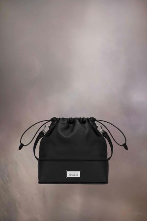 Maison Margiela 5AC Daily Drawstring Backpack Small Black | UK_MM56941