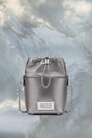Maison Margiela 5ac Bucket Small Silver | UK_MM76775