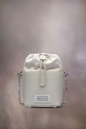 Maison Margiela 5ac Bucket Small White | UK_MM16936