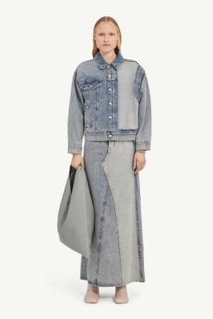 Maison Margiela 5-pocket Denim Long Skirt Blue | UK_MM92167