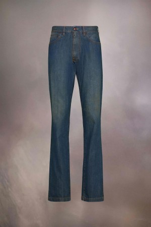 Maison Margiela Americana Wash Turn-up Jeans Blue | UK_MM18594