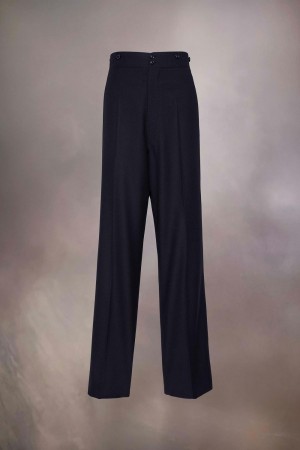 Maison Margiela Barathea Wool Trousers Black | UK_MM71884