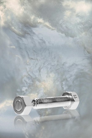 Maison Margiela Bolt And Nut Screw Earring Silver | UK_MM54573