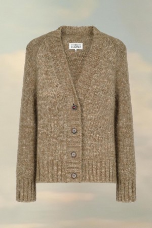 Maison Margiela Botanical Dye Cardigan Brown | UK_MM36030