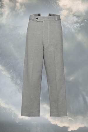 Maison Margiela Broken Twill Denim Trousers Grey | UK_MM11722