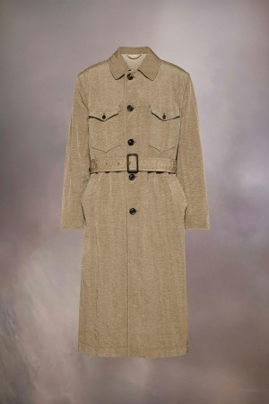 Maison Margiela Canvas Trench Coat Brown | UK_MM23134