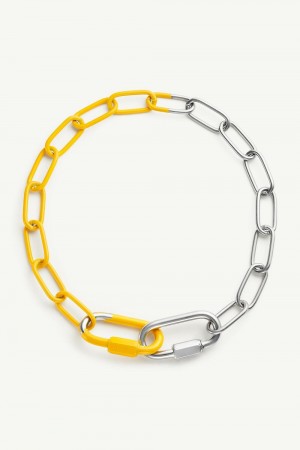 Maison Margiela Carabiner Necklace Silver Gold | UK_MM41807