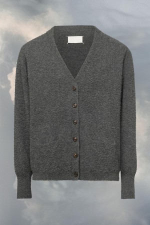 Maison Margiela Cashmere Knit Cardigan Grey | UK_MM37277