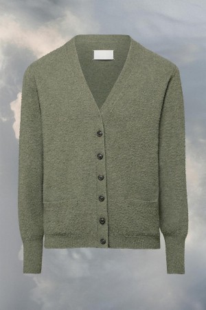 Maison Margiela Cashmere Knit Cardigan Green | UK_MM46099
