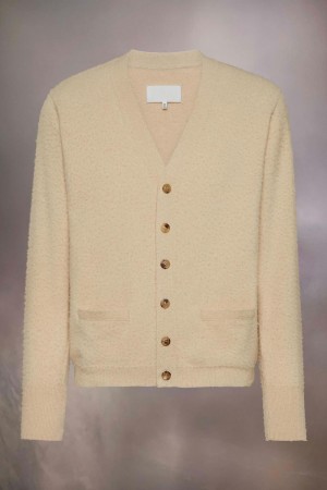 Maison Margiela Cashmere Knit Cardigan Khaki | UK_MM23739