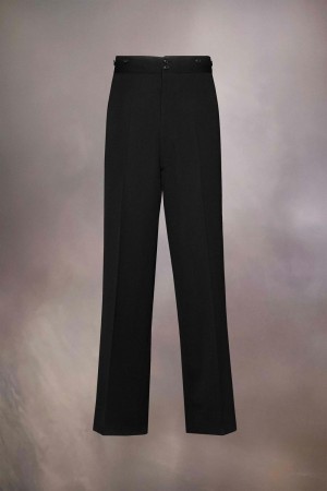 Maison Margiela Cavalry Twill Wool Trousers Black | UK_MM77115