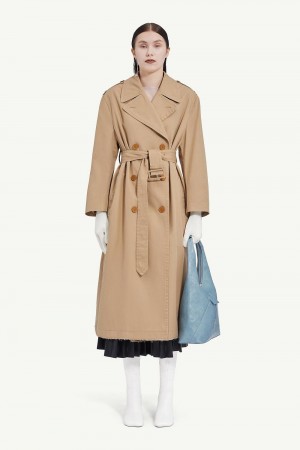 Maison Margiela Classic Trench Coat Khaki | UK_MM28029