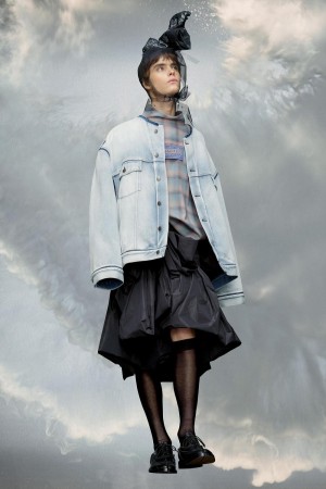 Maison Margiela Collarless Denim Jacket Blue | UK_MM74134