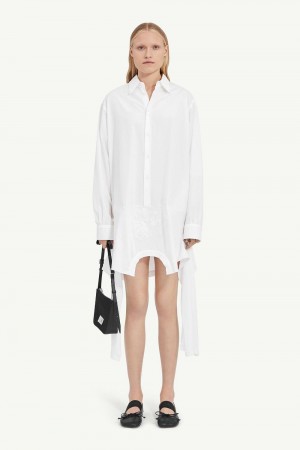 Maison Margiela Cotton Poplin Shirt Dress White | UK_MM75319