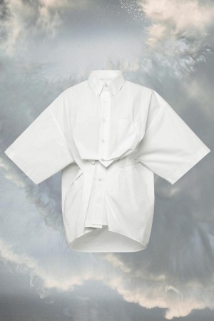 Maison Margiela Cotton Poplin Shirt White | UK_MM18623