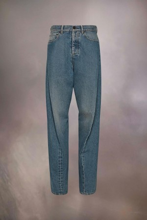Maison Margiela Diagonal Seam Jeans Blue | UK_MM75347