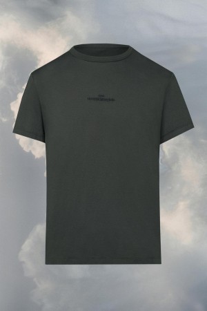 Maison Margiela Distorted Logo T-shirt Dark Grey | UK_MM70901