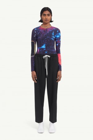 Maison Margiela Drawstring Tailored Trousers Black | UK_MM74084