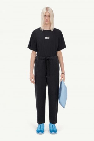 Maison Margiela Drawstring Trousers Black | UK_MM70440