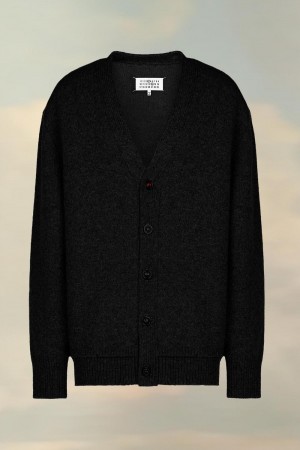 Maison Margiela Elbow Patch Cardigan Black | UK_MM35821