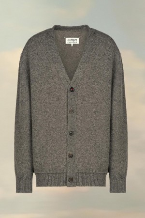 Maison Margiela Elbow Patch Cardigan Grey | UK_MM78684