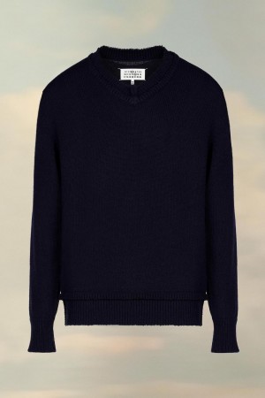 Maison Margiela Elbow Patch Sweater Black | UK_MM42629