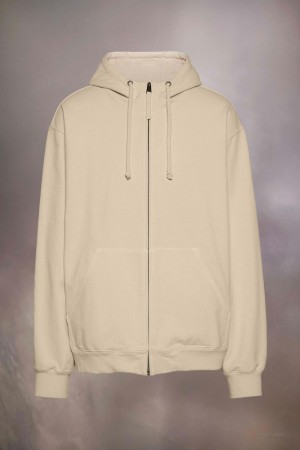 Maison Margiela Embroidered Logo Hoodie Khaki | UK_MM59246