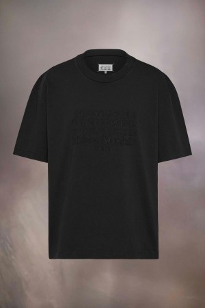 Maison Margiela Embroidered Logo T-shirt Black | UK_MM25122