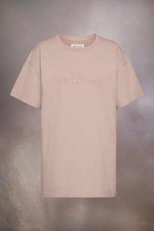 Maison Margiela Embroidered Logo T-shirt Coral | UK_MM12898