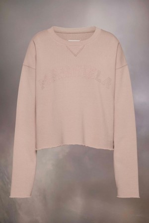 Maison Margiela Firm Fleece Sweatshirt Pink | UK_MM31878