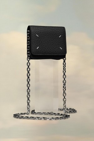 Maison Margiela Four Stitches Chain Wallet Black | UK_MM85160
