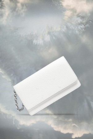 Maison Margiela Four Stitches Chain Wallet White | UK_MM73492