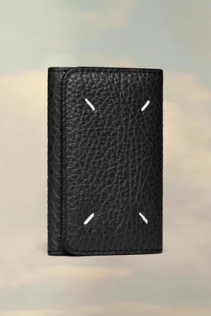 Maison Margiela Four Stitches Key Holder Black | UK_MM72521