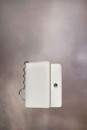 Maison Margiela Four Stitches Keyring Cardholder White | UK_MM98624