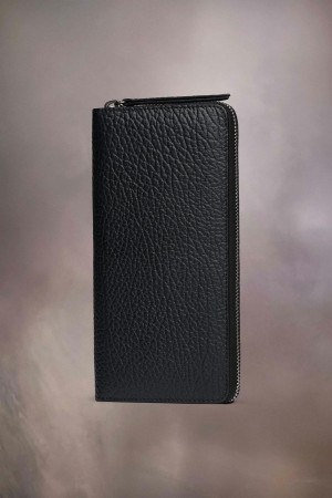 Maison Margiela Four Stitches Zip-around Wallet Black | UK_MM16473