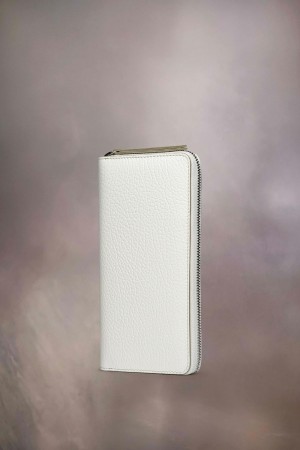 Maison Margiela Four Stitches Zip-around Wallet White | UK_MM22397