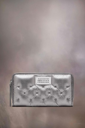 Maison Margiela Glam Slam Embroidered Wallet Grey | UK_MM27609