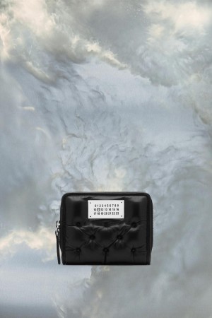 Maison Margiela Glam Slam Embroidered Wallet Small Black | UK_MM34723