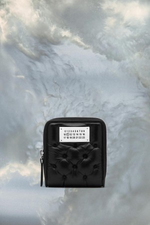 Maison Margiela Glam Slam Embroidered Wallet Black | UK_MM65883