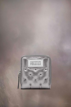 Maison Margiela Glam Slam Embroidered Wallet Silver | UK_MM54123