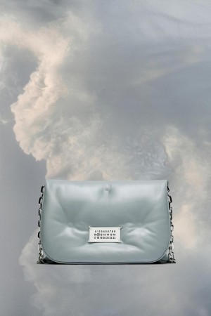 Maison Margiela Glam Slam Flap Small Light Blue | UK_MM33388