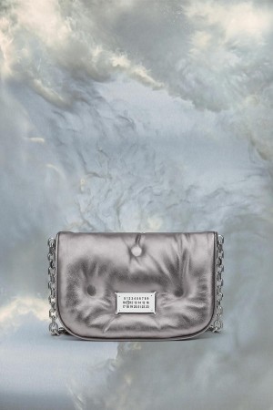 Maison Margiela Glam Slam Flap Small Silver | UK_MM78355