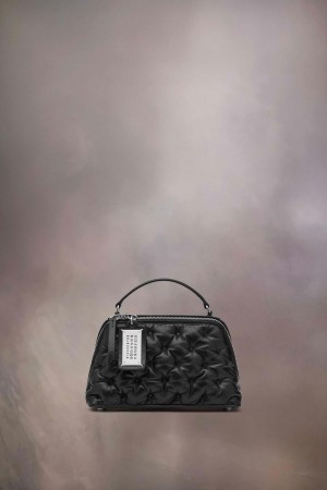 Maison Margiela Glam Slam Trapezoid Bag Black | UK_MM13057