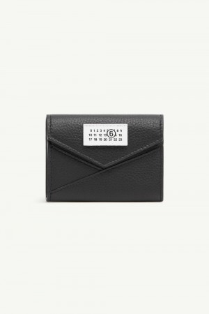 Maison Margiela Japanese 6 Flap Wallet Black | UK_MM99805