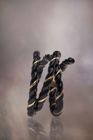 Maison Margiela Laces Ring Black | UK_MM61663