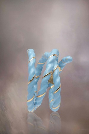 Maison Margiela Laces Ring Blue | UK_MM83785