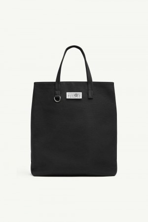 Maison Margiela Large Canvas Shopping Bag Black | UK_MM79434