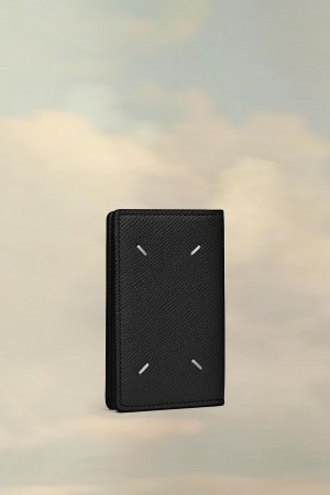 Maison Margiela Leather Card Case Black | UK_MM71930