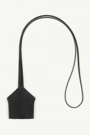 Maison Margiela Leather Key Ring Black | UK_MM93674