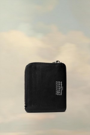 Maison Margiela Leather Keychain Wallet Black | UK_MM99223